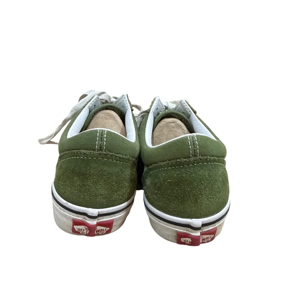 Vans Old Skool Pesto Green Suede Canvas Low Top Skate Shoes Mens 6.5 Womens 8